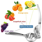 Hand-Operated Single Press Stainless Steel Lemon Squeezer