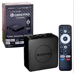 CBox C1000 Pro 4K Android TV Box with Google TV, Voice Remote & Chromecast Built-in (2GB/16GB)