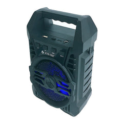 KTS-1097 Mini Portable 4-Inch Wireless Bluetooth Speaker with Enhanced Stereo Bass, LED Disco Lights, and Mic Input for Seamless Connectivity