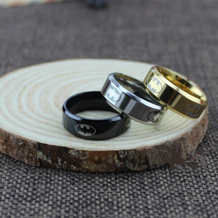 Premium Batman Superhero Ring for Men & Women – High-Quality 100% Stainless Steel Band – Classic Dark Knight Logo Fashion Ring