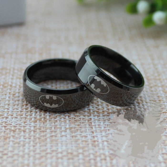 Premium Batman Superhero Ring for Men & Women – High-Quality 100% Stainless Steel Band – Classic Dark Knight Logo Fashion Ring