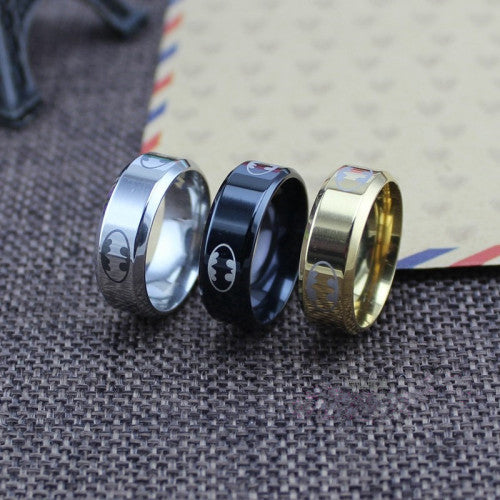 Premium Batman Superhero Ring for Men & Women – High-Quality 100% Stainless Steel Band – Classic Dark Knight Logo Fashion Ring