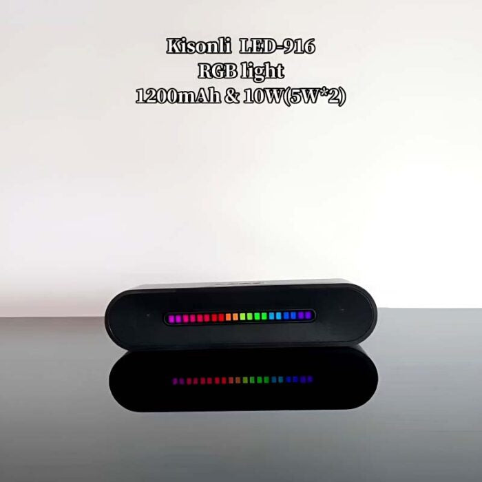 Kisonli LED-916 Wireless Bluetooth Longbar Speaker with Vibrant RGB Lighting