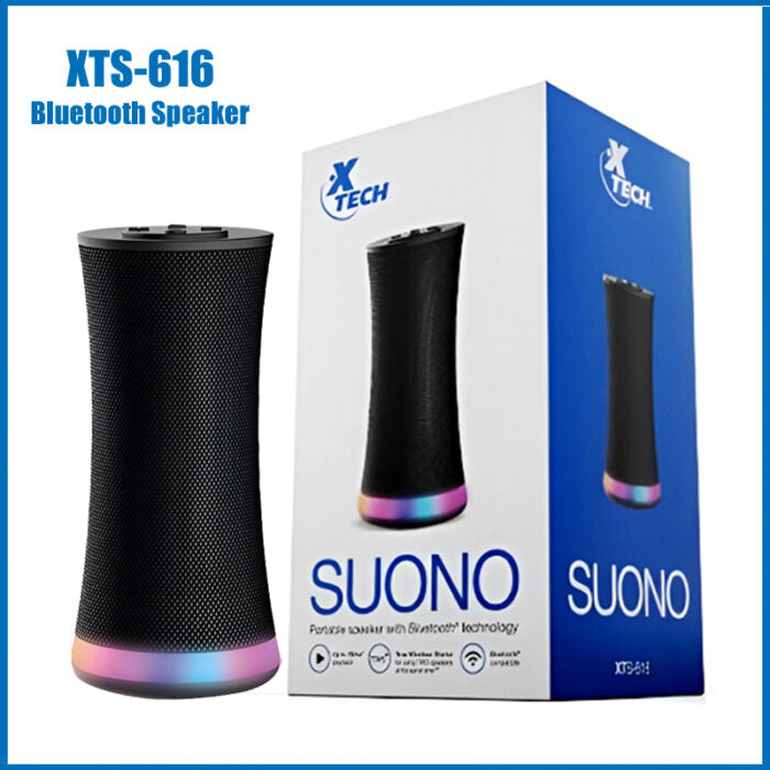 XTECH SUONO XTS-616 – Wireless Bluetooth Speaker with Powerful HD Sound & LED Lighting