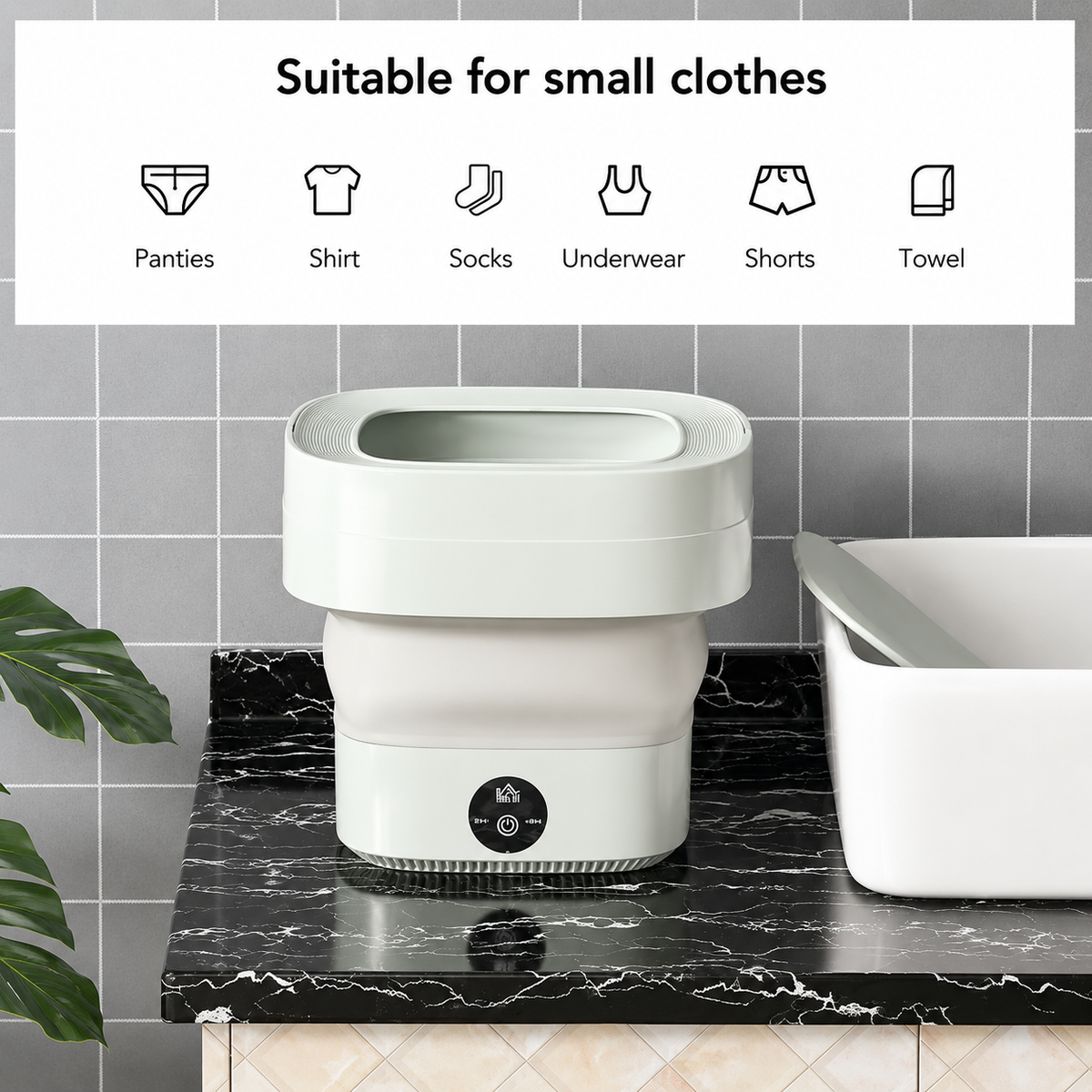 Foldable Mini Laundry Machine (غسالة ملابس صغيرة قابلة للطي)
