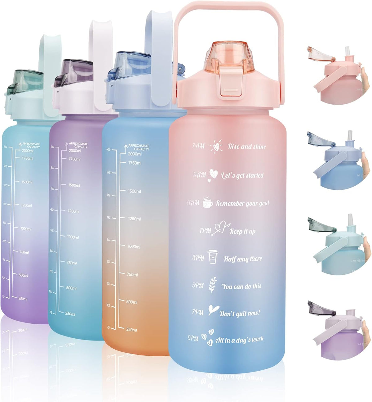 Large capacity Half gallon Water Bottle Sports Water Bottle
