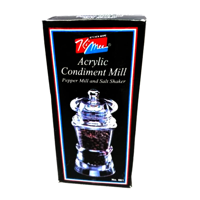 Acrylic Condiment Mill Salt Shaker And Pepper Mill -661