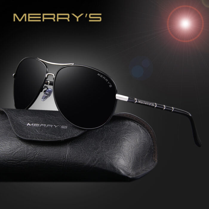 MERRY’S Design Men’s Classic Aviation Sunglasses – HD Polarized Lenses with Lightweight Aluminum Frame