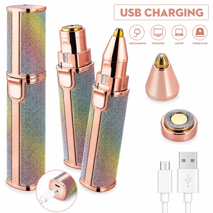 2 in 1 Rainbow Flawless Painless Face Hair Remover