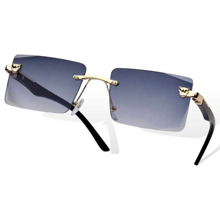 Trendy Rimless Polarized Sunglasses – UV400 Protection, Scratch-Resistant & Adjustable Fit