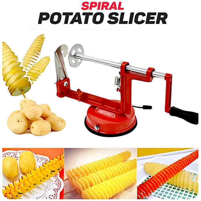 High-Quality Spiral Potato Slicer With Non-Slip Rubber Feet