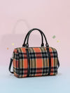 Autumn Plaid Fabric Handbag