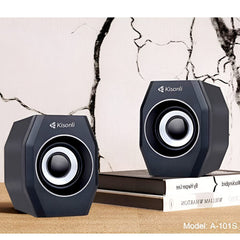 Kisonli A-101S Dynamic Loud and Clear Sound Mini USB 2.0 Multimedia Speakers