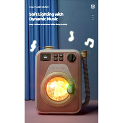 Mini Electronic Washing Machine With Light And Sound Pretend Play Laundry Appliances Toys For Kids