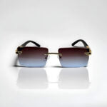 Trendy Rimless Polarized Sunglasses – UV400 Protection, Scratch-Resistant & Adjustable Fit