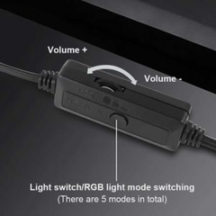 Kisonli X17 Computer Speaker 2.0 – RGB Lights With Volume Control For PC/Laptop