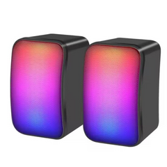 Kisonli X17 Computer Speaker 2.0 – RGB Lights With Volume Control For PC/Laptop