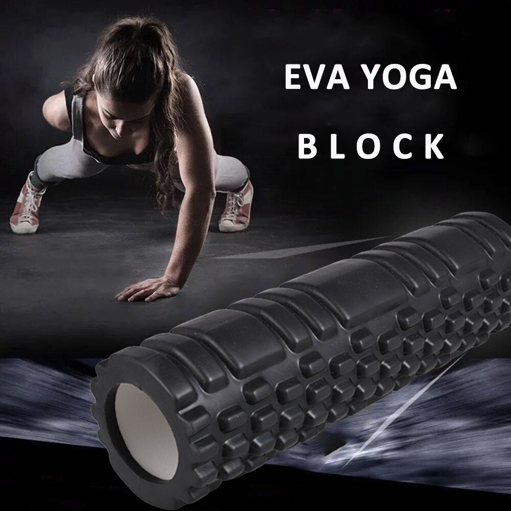 9.5*43cm Yoga Block Fitness Equipment Pilates Foam Roller Yoga Exercises Muscle For Fitness