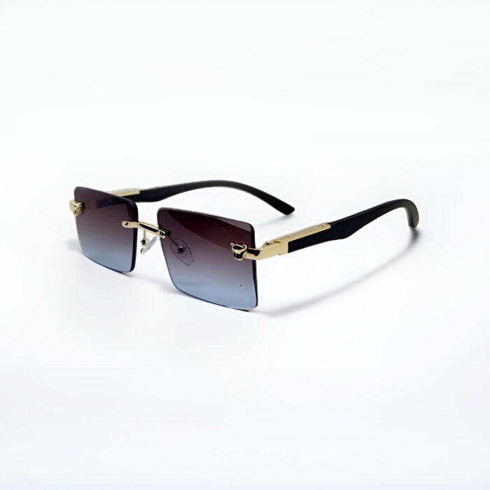 Trendy Rimless Polarized Sunglasses – UV400 Protection, Scratch-Resistant & Adjustable Fit
